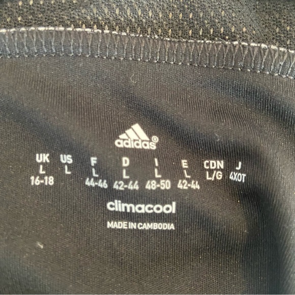 ADIDAS Blokette Soccer Jersey Climacool Black Large - Picture 7 of 7